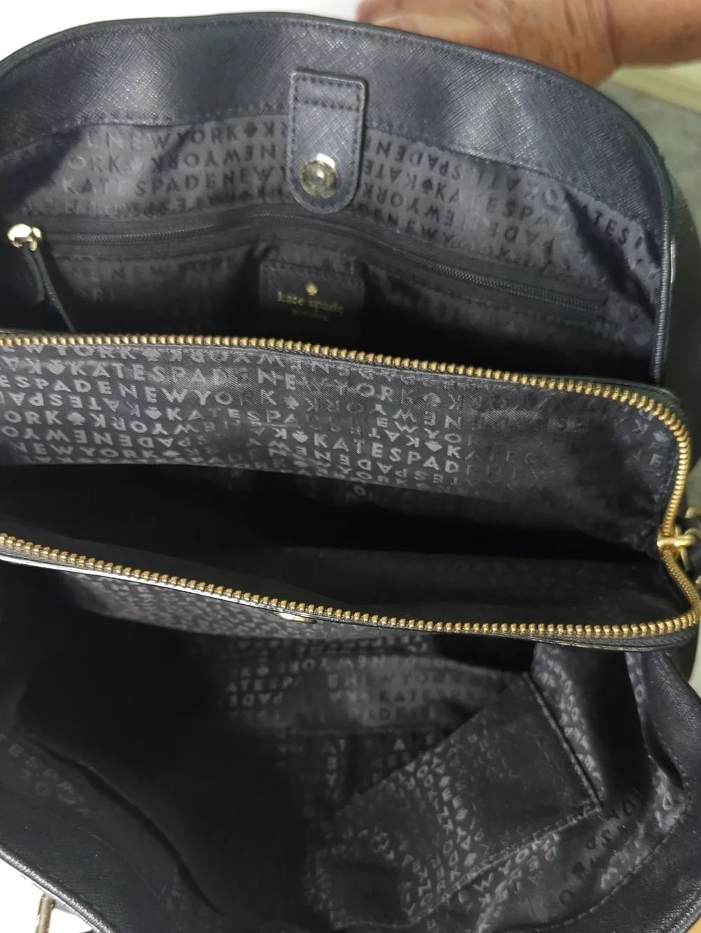 Kate Spade Black Saffiano Leather Satchel